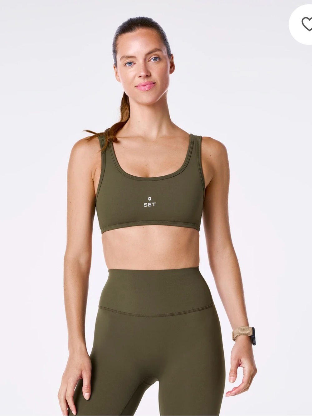 FIGS | SET ACTIVE Breathe High-Rise Leggings and Sports Bra  In Spruce